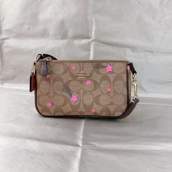 Coach C7294 Nolita 19 In Signature Canvas With Disco Star Print In Khaki Multi - Picture 2 of 6
